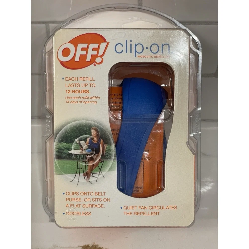 Off! Clip-on Fan Mosquito Protection Repellant‎ 12 Hours Refillable Odorless New